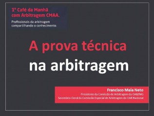 A prova técnica na arbitragem