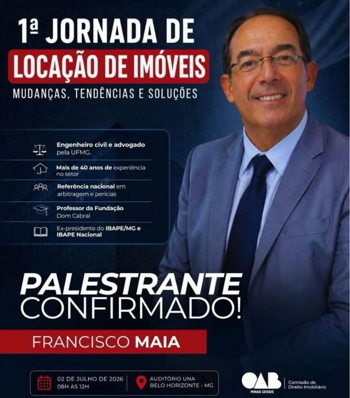 1ª Jornada de Locação de Imóveis será realizada em Belo Horizonte
